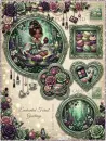 Fairy Fantasy Vintage Collage Background - Style 4