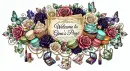 Welcome To Gina's Page - Vintage Postcard Design
