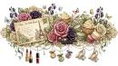 Vintage Postcard Page Divider - Style 1