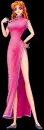 pink dress anime girl