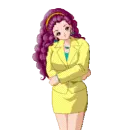anime woman in a suit