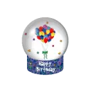 happy birthday snow globe