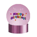happy birthday snow globe