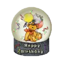 happy birthday snow globe