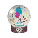 happy birthday snow globe