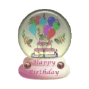 happy birthday snow globe