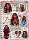 London Girl Journal Style Collage Background - Style 1
