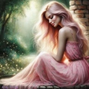 Pretty lady reflecting 