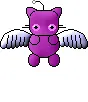 purple angel cat