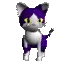 3d purple cat