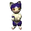 3d purple cat dancing