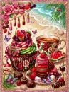 Watermelon Beach Tea Background - Style 1