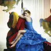 Strking blue dress