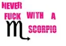 never mess with a scorpio