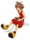 Sora playing Videogame