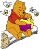 Pooh eating his honey