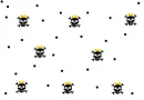 negative cute skulls