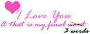 I Love You