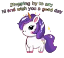 amethyst unicorn greeting 