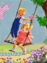 children on a swing