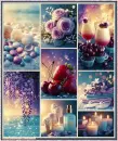 Summer Beach Collage Background - Style 1