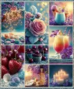 Summer Beach Collage Background - Style 2