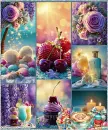 Summer Beach Collage Background - Style 4