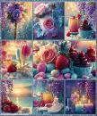 Summer Beach Collage Background - Style 6