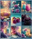 Summer Beach Collage Background - Style 13