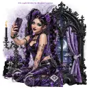 Beautiful Purple Goth Girl
