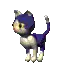3d purple cat