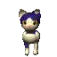 3d cat sitting front
