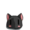 bouncing chibi black cat