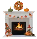 autumn fireplace