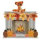 autumn fireplace