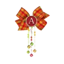 "A" - autumn bow pendant