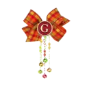 "G" - autumn bow pendant