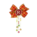 "R" - autumn bow pendant