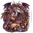 Purple Autumn Dragon Girl