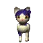 purple 3d cat kick
