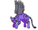 purple tiger flying