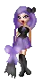 goth purple lady doll