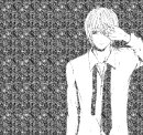 anime boy gray glitter