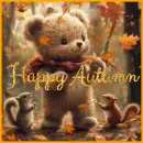 happy Autumn bear