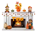 Tina - autumn fireplace