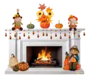autumn fireplace