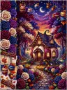 Pumpkin Fairy House Autumn Background - Style 2