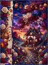 Pumpkin Fairy House Autumn Background - Style 6