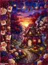 Pumpkin Fairy House Autumn Background - Style 7