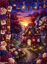 Pumpkin Fairy House Autumn Background - Style 9
